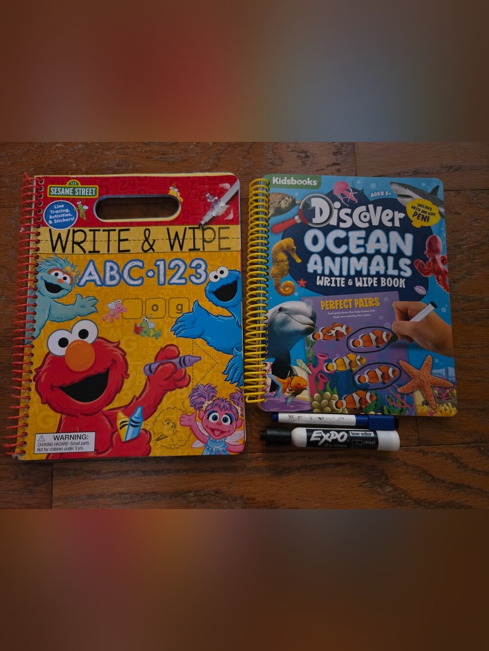 Sesame Street & Discover Ocean Animals Activity Dry Erase. 2 Markers Included